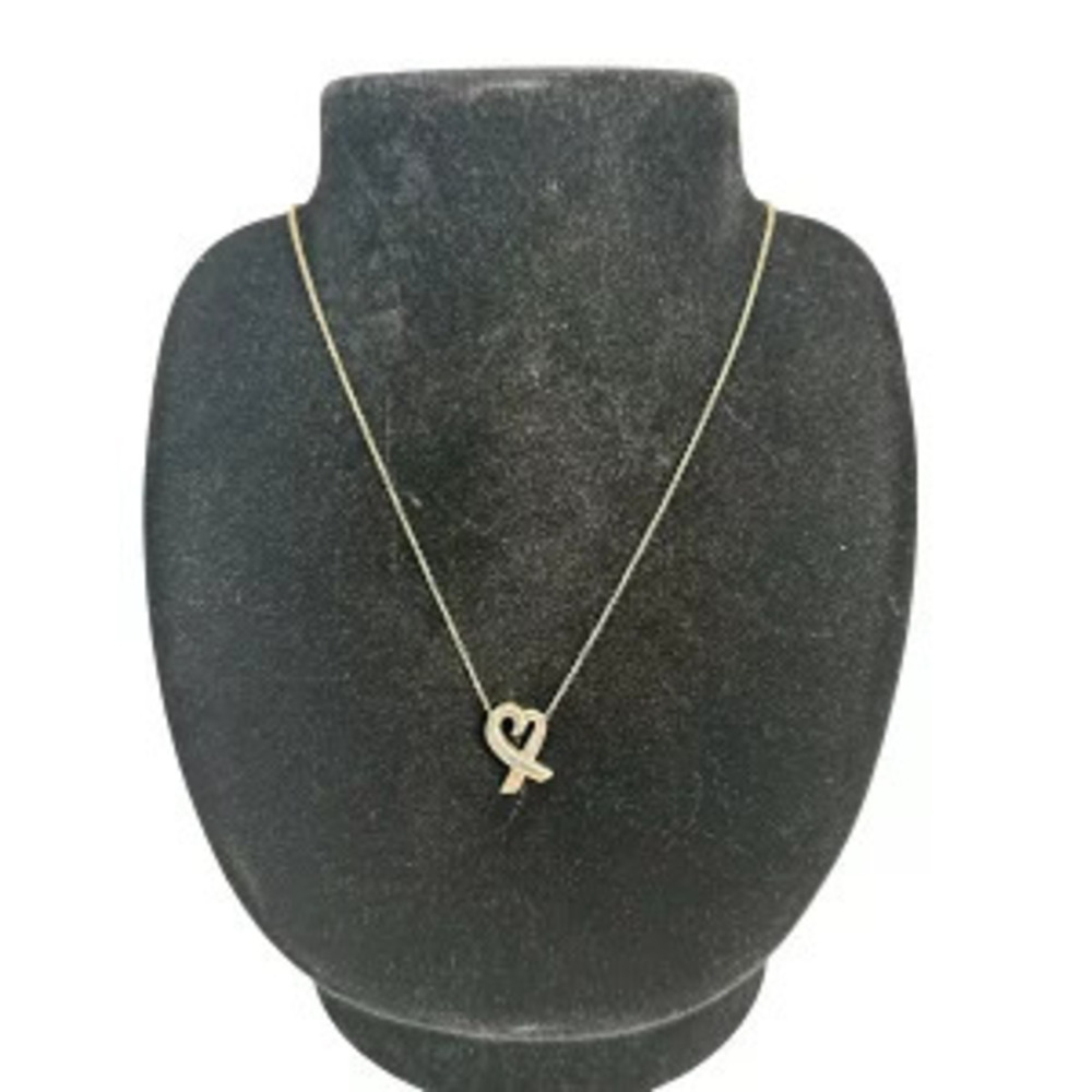 Tiffany Co Loving Heart Pendant Necklace Picasso Silver